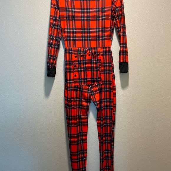 CBR Plain Functional Button Flap Adults Jumpsuit Pajamas Set for Women Small - Picture 3 of 6